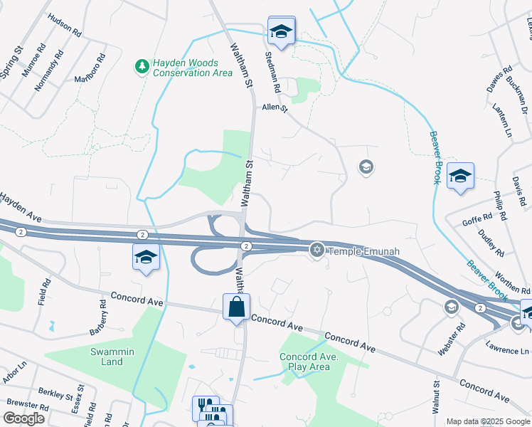 map of restaurants, bars, coffee shops, grocery stores, and more near 29 Blossomcrest Road in Lexington