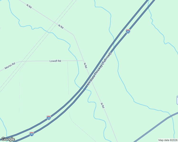 map of restaurants, bars, coffee shops, grocery stores, and more near 9650 North Road in Fredonia