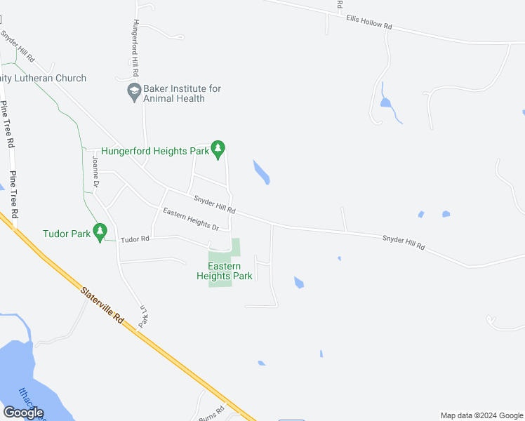 map of restaurants, bars, coffee shops, grocery stores, and more near 326 Snyder Hill Road in Ithaca