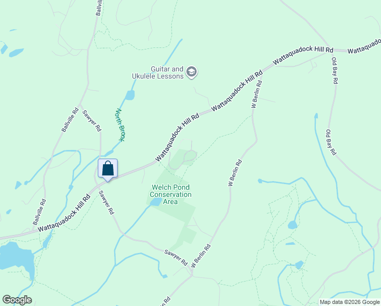 map of restaurants, bars, coffee shops, grocery stores, and more near 44 Sunset Ridge Lane in Bolton