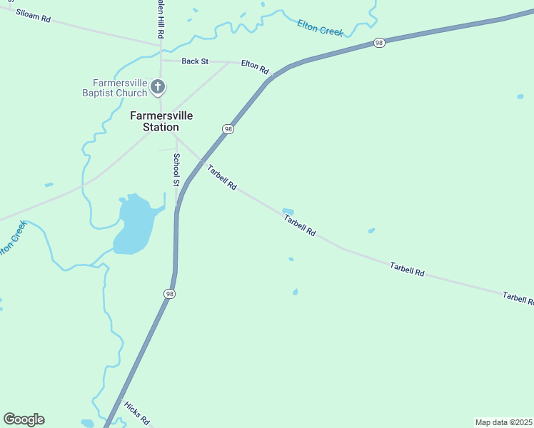 map of restaurants, bars, coffee shops, grocery stores, and more near 863 Tarbell Road in Farmersville Station