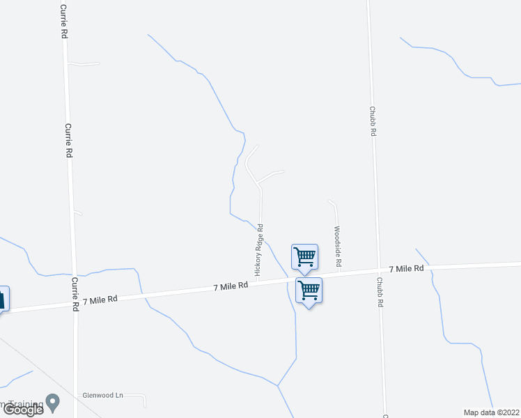 map of restaurants, bars, coffee shops, grocery stores, and more near Hickory Ridge Road in Washtenaw County