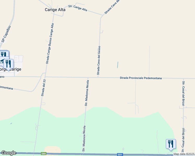 map of restaurants, bars, coffee shops, grocery stores, and more near 1 Strada Cava del Gesso in Provincia di Grosseto