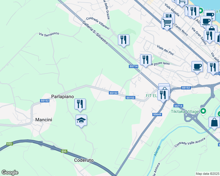 map of restaurants, bars, coffee shops, grocery stores, and more near 32 Contrada Cetti in Francavilla al Mare