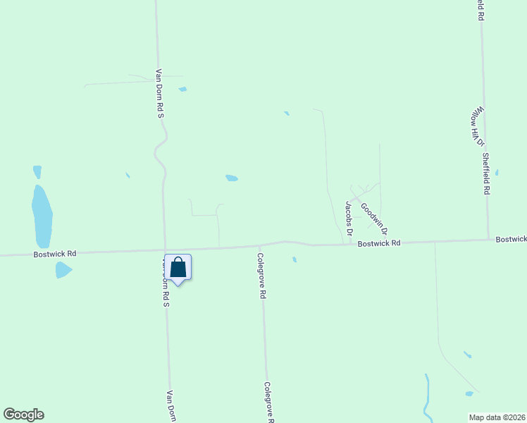 map of restaurants, bars, coffee shops, grocery stores, and more near 632 Bostwick Road in Ithaca