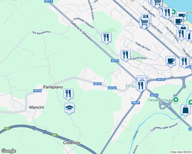 map of restaurants, bars, coffee shops, grocery stores, and more near 32 Contrada Cetti in Francavilla al Mare