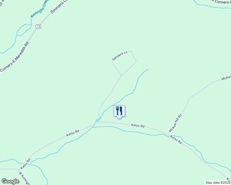 map of restaurants, bars, coffee shops, grocery stores, and more near 226 Sanders Lane in East Meredith