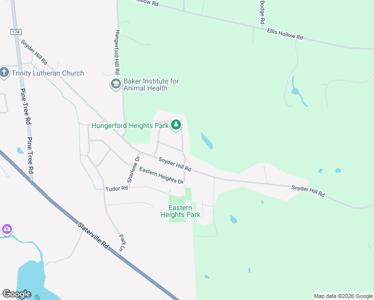 map of restaurants, bars, coffee shops, grocery stores, and more near 40 Dove Dr in Ithaca