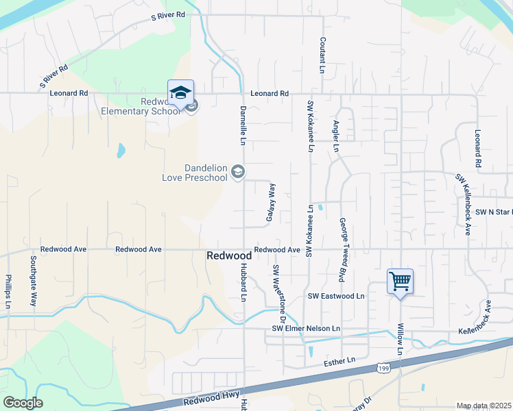 map of restaurants, bars, coffee shops, grocery stores, and more near 2954 Stellar Court in Grants Pass