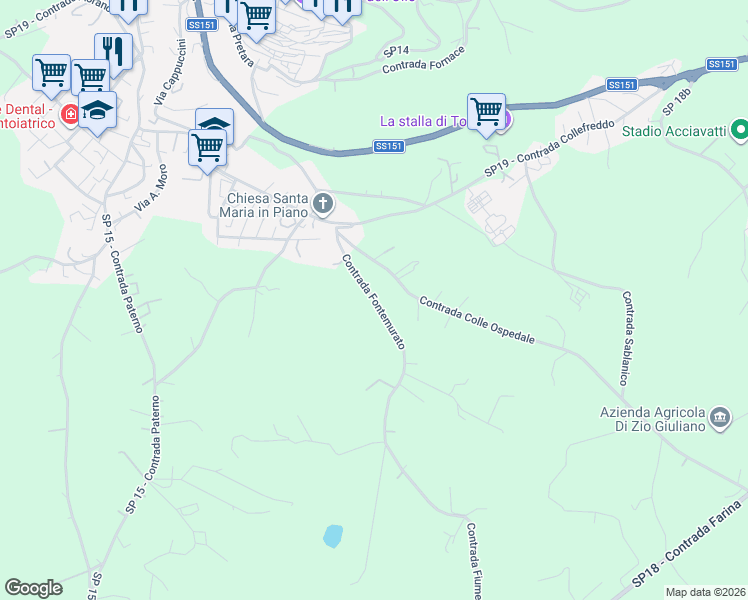 map of restaurants, bars, coffee shops, grocery stores, and more near 23 Contrada Colle Ospedale in Provincia di Pescara