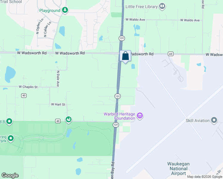 map of restaurants, bars, coffee shops, grocery stores, and more near 12679 West Chaplin Street in Beach Park