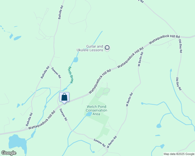 map of restaurants, bars, coffee shops, grocery stores, and more near 337 Wattaquadock Hill Road in Bolton