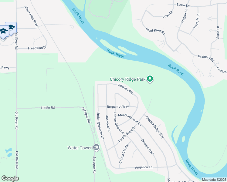 map of restaurants, bars, coffee shops, grocery stores, and more near 11350 Lemon Grass Lane in Roscoe