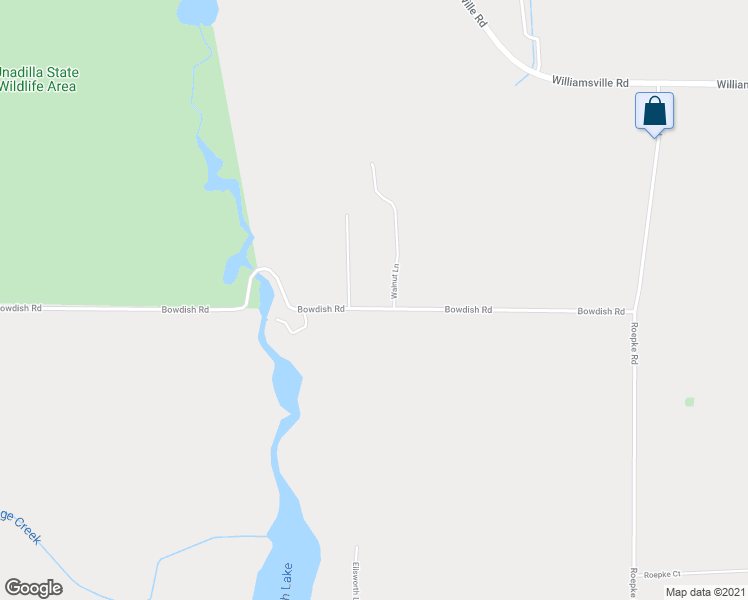 map of restaurants, bars, coffee shops, grocery stores, and more near 18320 Walnut Lane in Gregory