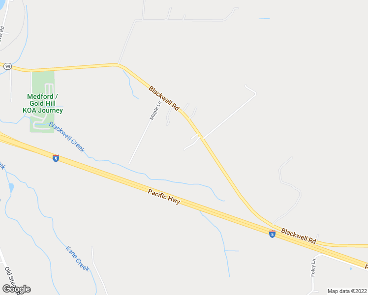 map of restaurants, bars, coffee shops, grocery stores, and more near 11427 Blackwell Road in Central Point