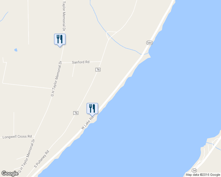 map of restaurants, bars, coffee shops, grocery stores, and more near 9242 West Lake Road in Hammondsport