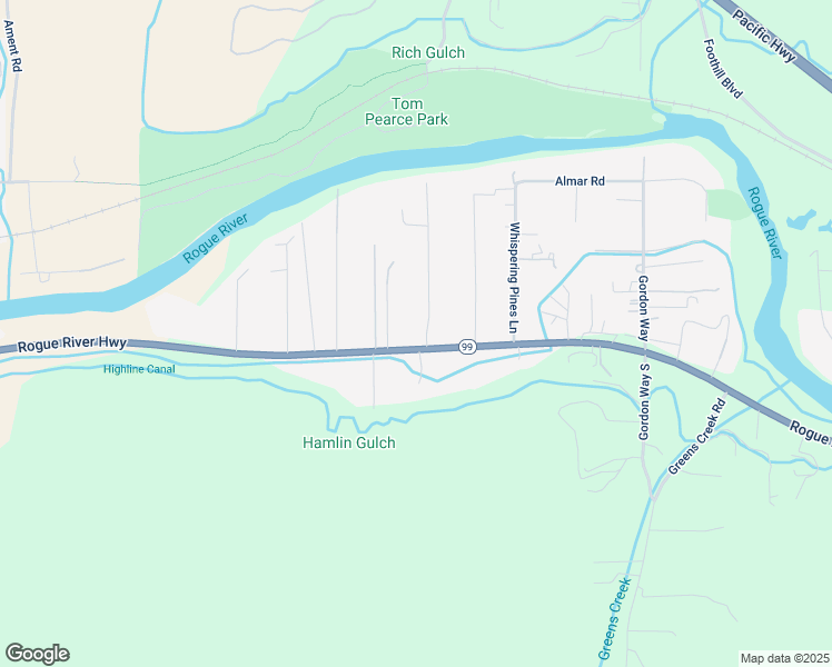 map of restaurants, bars, coffee shops, grocery stores, and more near 137 Laureldale Lane in Grants Pass