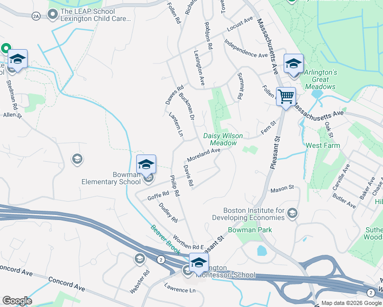 map of restaurants, bars, coffee shops, grocery stores, and more near 79 Buckman Drive in Lexington