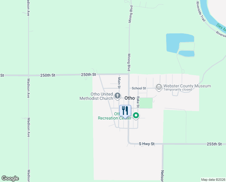 map of restaurants, bars, coffee shops, grocery stores, and more near 136 Lincoln Street in Otho