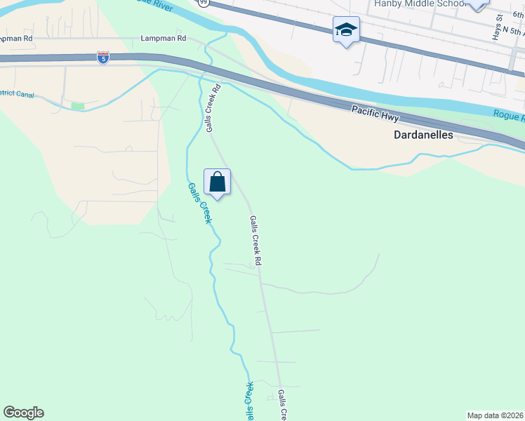 map of restaurants, bars, coffee shops, grocery stores, and more near 465 Galls Creek Road in Gold Hill