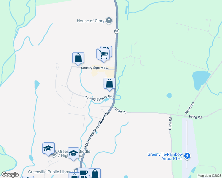 map of restaurants, bars, coffee shops, grocery stores, and more near 5 Garland Lane in Greenville