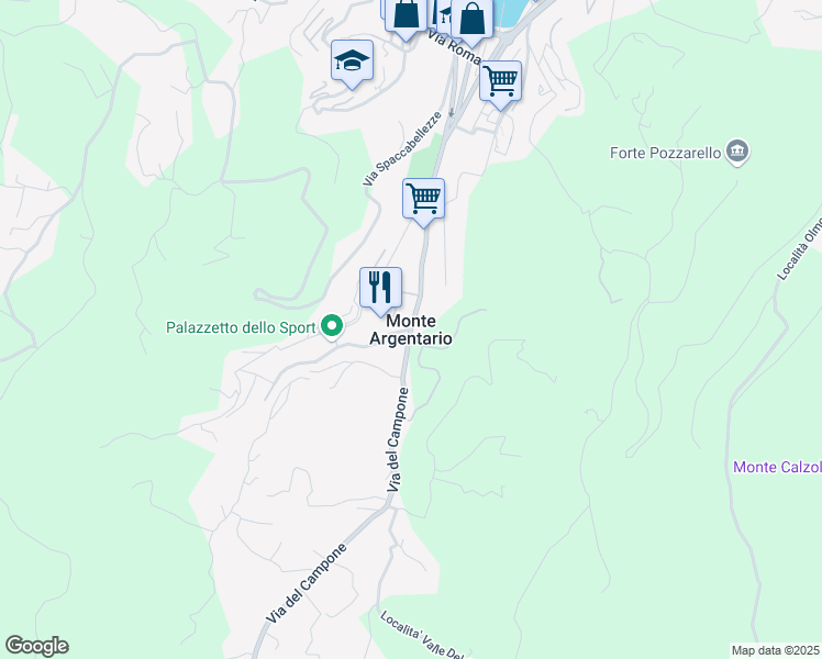 map of restaurants, bars, coffee shops, grocery stores, and more near 42 Via Privata dei Tre Ragazzi in Porto Santo Stefano