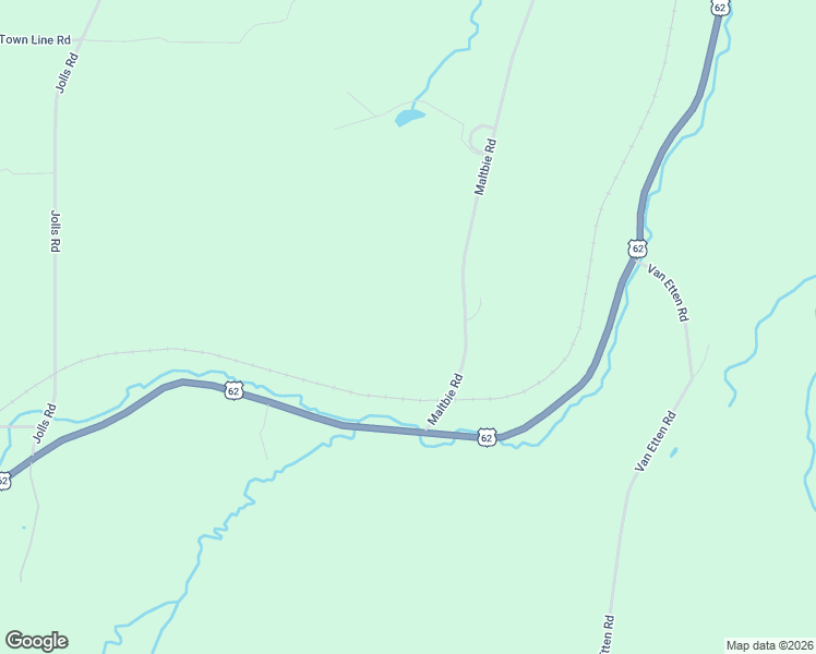 map of restaurants, bars, coffee shops, grocery stores, and more near 9889 Maltbie Road in Gowanda