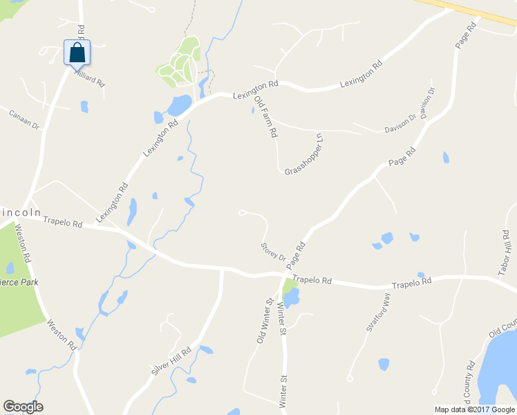 map of restaurants, bars, coffee shops, grocery stores, and more near 21 Storey Drive in Lincoln