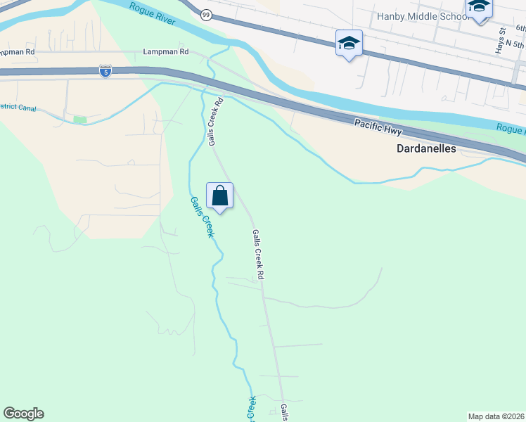 map of restaurants, bars, coffee shops, grocery stores, and more near 465 Galls Creek Road in Gold Hill