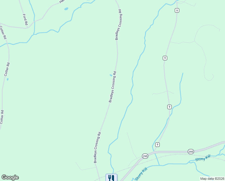map of restaurants, bars, coffee shops, grocery stores, and more near 229 Bradleys Crossing Road in East Chatham