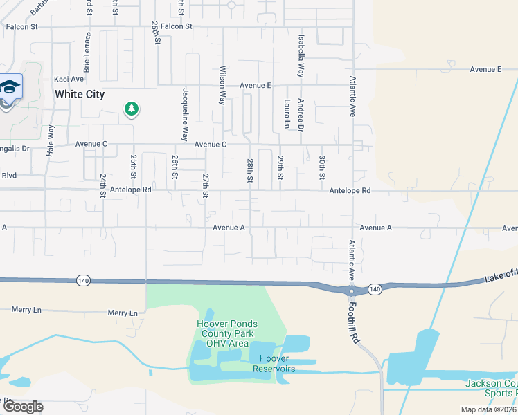 map of restaurants, bars, coffee shops, grocery stores, and more near 7522 28th Street in White City