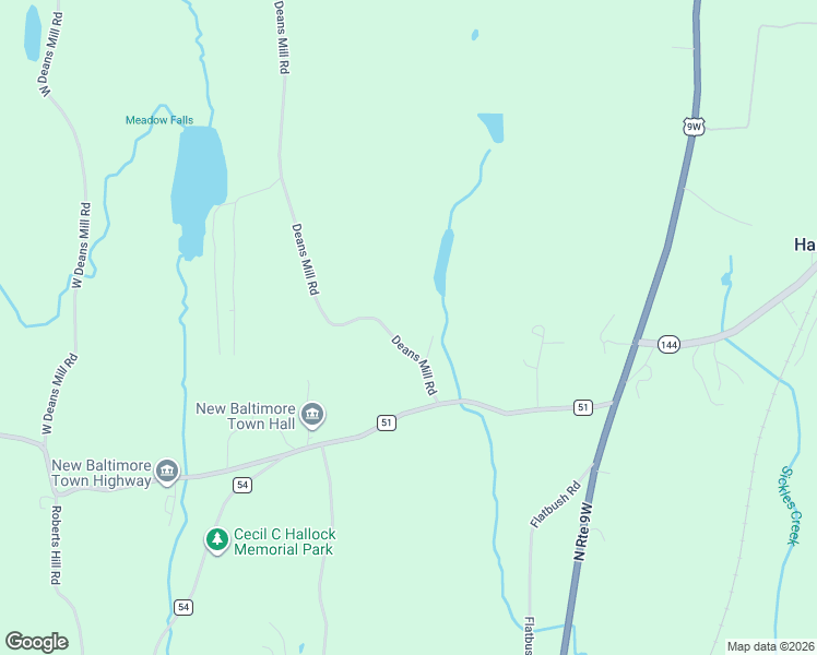 map of restaurants, bars, coffee shops, grocery stores, and more near 60 Deans Mill Road in Hannacroix