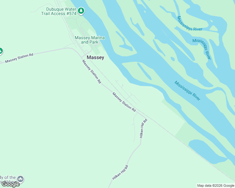 map of restaurants, bars, coffee shops, grocery stores, and more near 9451-9517 Massey Station Road in Dubuque