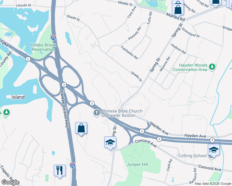 map of restaurants, bars, coffee shops, grocery stores, and more near 300 Shire Way in Lexington
