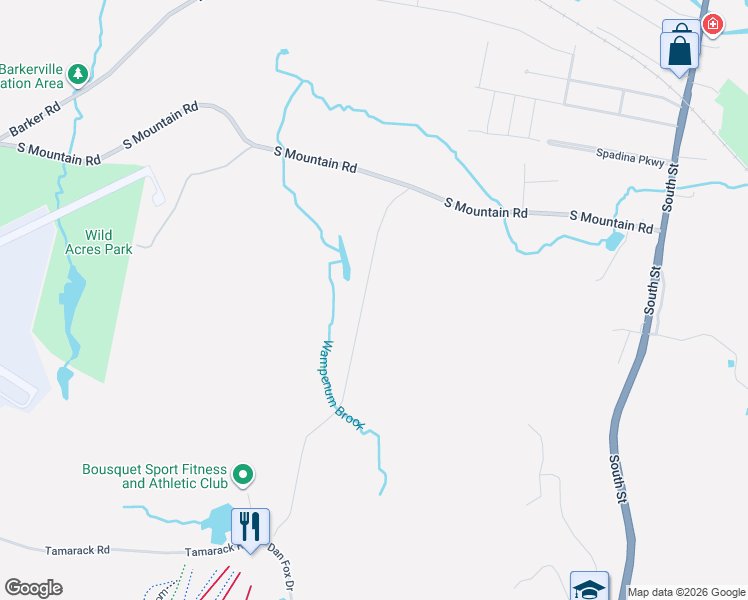 map of restaurants, bars, coffee shops, grocery stores, and more near 125 Tamarack Road in Pittsfield