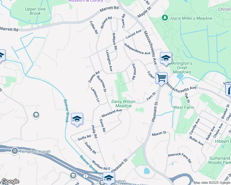 map of restaurants, bars, coffee shops, grocery stores, and more near 3 Sunset Ridge in Lexington