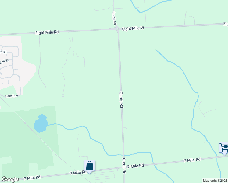 map of restaurants, bars, coffee shops, grocery stores, and more near 9563 Currie Road in Northville