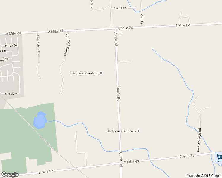 map of restaurants, bars, coffee shops, grocery stores, and more near 9563 Currie Road in Northville