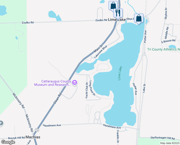 map of restaurants, bars, coffee shops, grocery stores, and more near 275 Broad Bay Circle in Machias