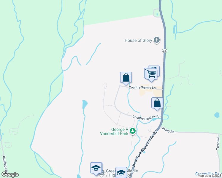 map of restaurants, bars, coffee shops, grocery stores, and more near 179 Country Estates Road in Greenville