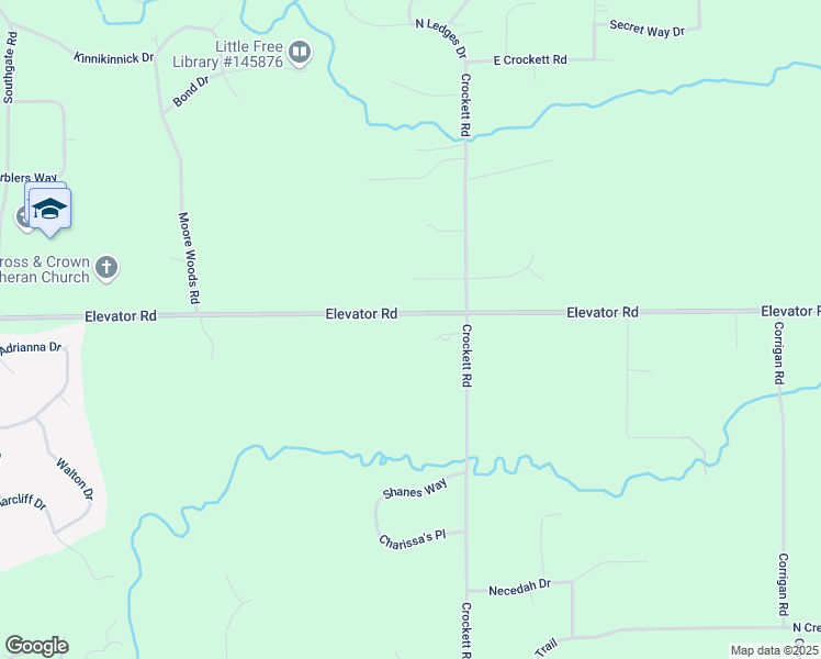 map of restaurants, bars, coffee shops, grocery stores, and more near 8101 Elevator Road in Roscoe