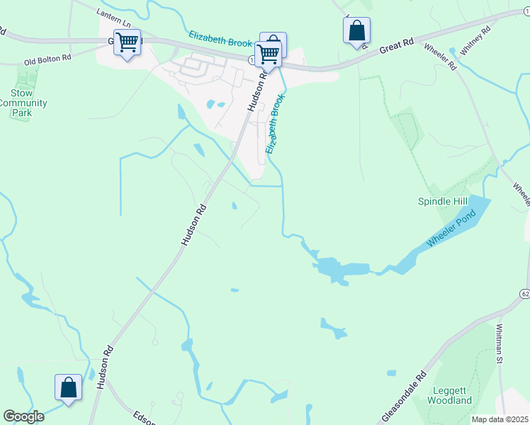 map of restaurants, bars, coffee shops, grocery stores, and more near 28-30 Maguire Lane in Stow