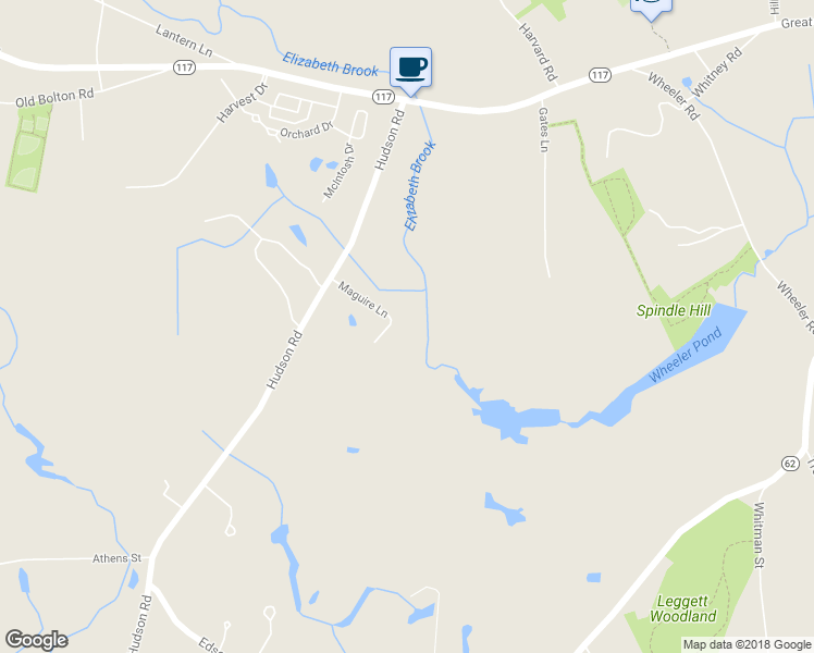 map of restaurants, bars, coffee shops, grocery stores, and more near 28-30 Maguire Lane in Stow