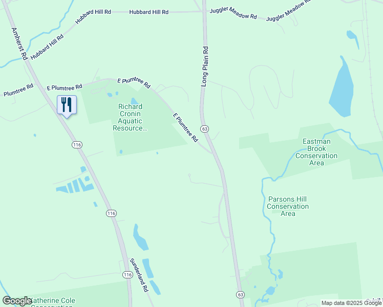map of restaurants, bars, coffee shops, grocery stores, and more near 528 Montague Road in Amherst