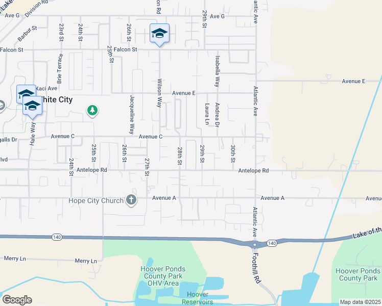 map of restaurants, bars, coffee shops, grocery stores, and more near 3470 Avenue C in White City