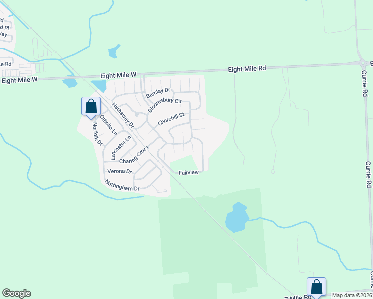 map of restaurants, bars, coffee shops, grocery stores, and more near 9586 Coventry Court in Northville