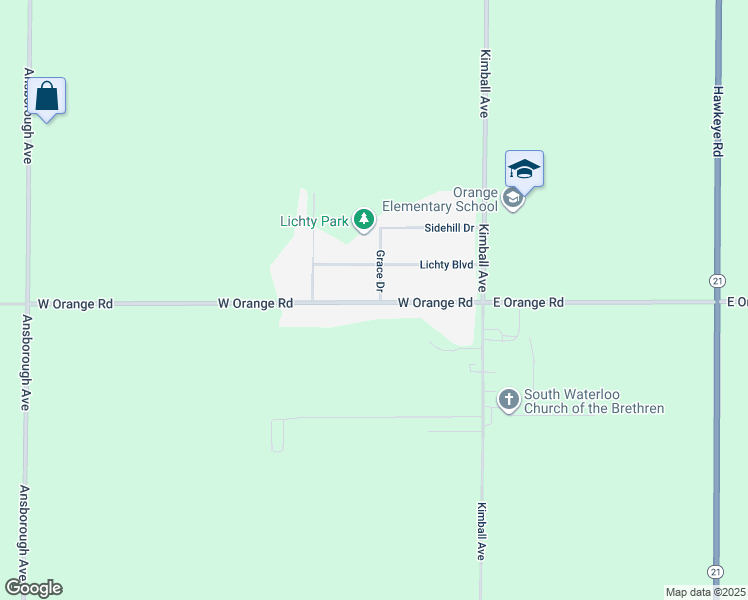 map of restaurants, bars, coffee shops, grocery stores, and more near in Waterloo