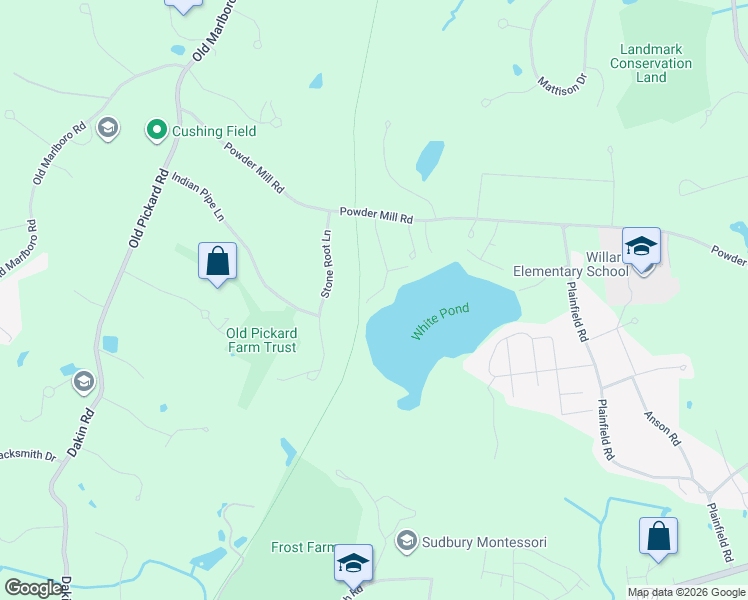 map of restaurants, bars, coffee shops, grocery stores, and more near 63 White Avenue in Concord