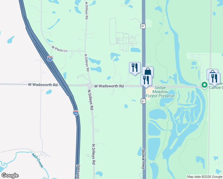 map of restaurants, bars, coffee shops, grocery stores, and more near 15955 West Wadsworth Road in Wadsworth
