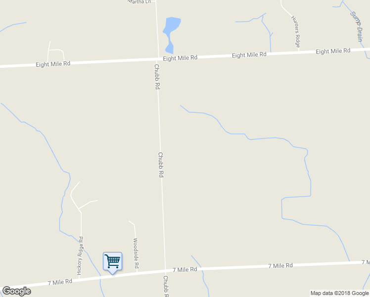 map of restaurants, bars, coffee shops, grocery stores, and more near 9540 Chubb Road in Northville